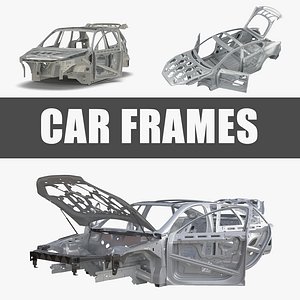 Car Frames Rigged 3D Models Collection