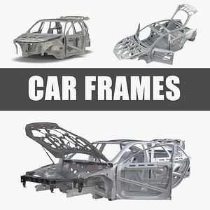 Car Frames Rigged 3D Models Collection