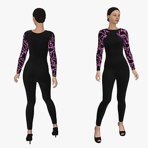 3D model Stretch dress Marvelous Designer or Clo3D ZPRJ