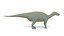 Dinosauro Iguanodon Cartoon Low Poly
