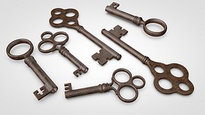 old keys 3d c4d