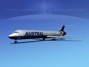 3d model of mcdonnell douglas md-80