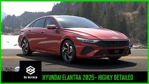 Hyundai Elantra Vray-Redshift-Unreal-Render Ready