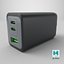 3D model 65W GaN USB-C Wall Charger with Dual Output Black
