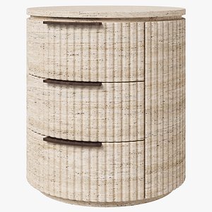 Restoration Hardware Byron travertine nightstand 3D model