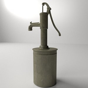 3d model vintage water pump