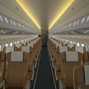 airplane cabin v2 3D model