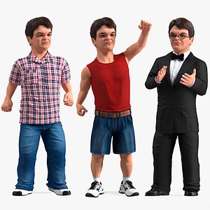 Dwarf Men Rigged for Cinema 4D Collection