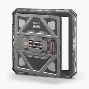3D model Airlock Compartment Hatch D-84 Grey