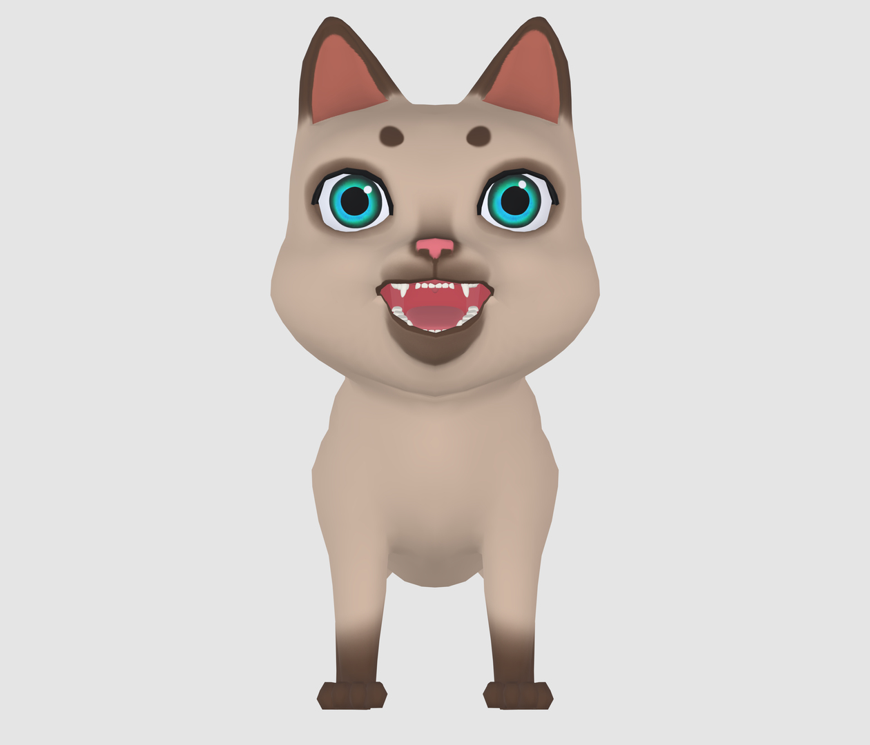 3D Cartoon Cat Model - TurboSquid 2203907