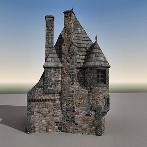 3d model house edinburgh scene