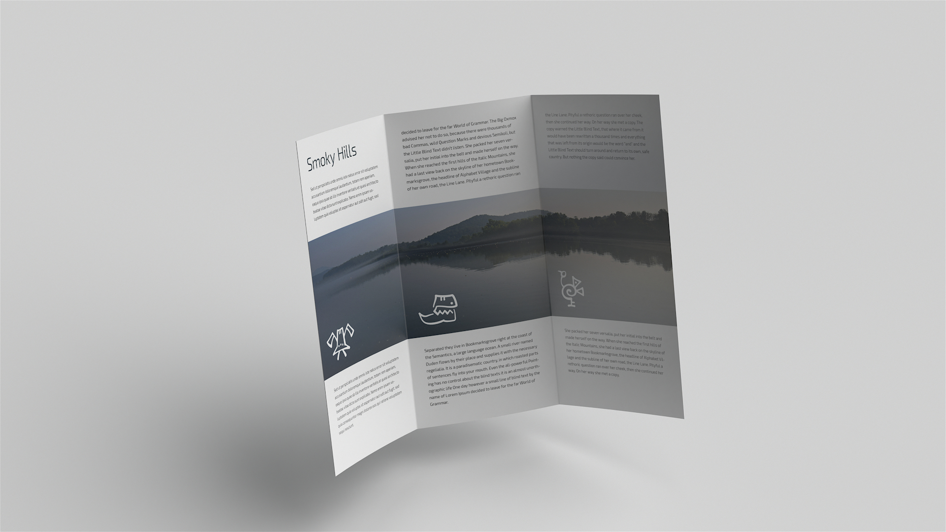 3D Mockup Folded Leaflet Brochure - TurboSquid 1586064