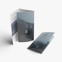 Folded Leaflet / Brochure Mockup, A4 Size
