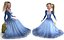 Cartoon Princess Blonde Sitting Blue