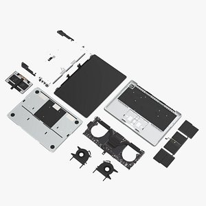 Disassembled Laptop Parts