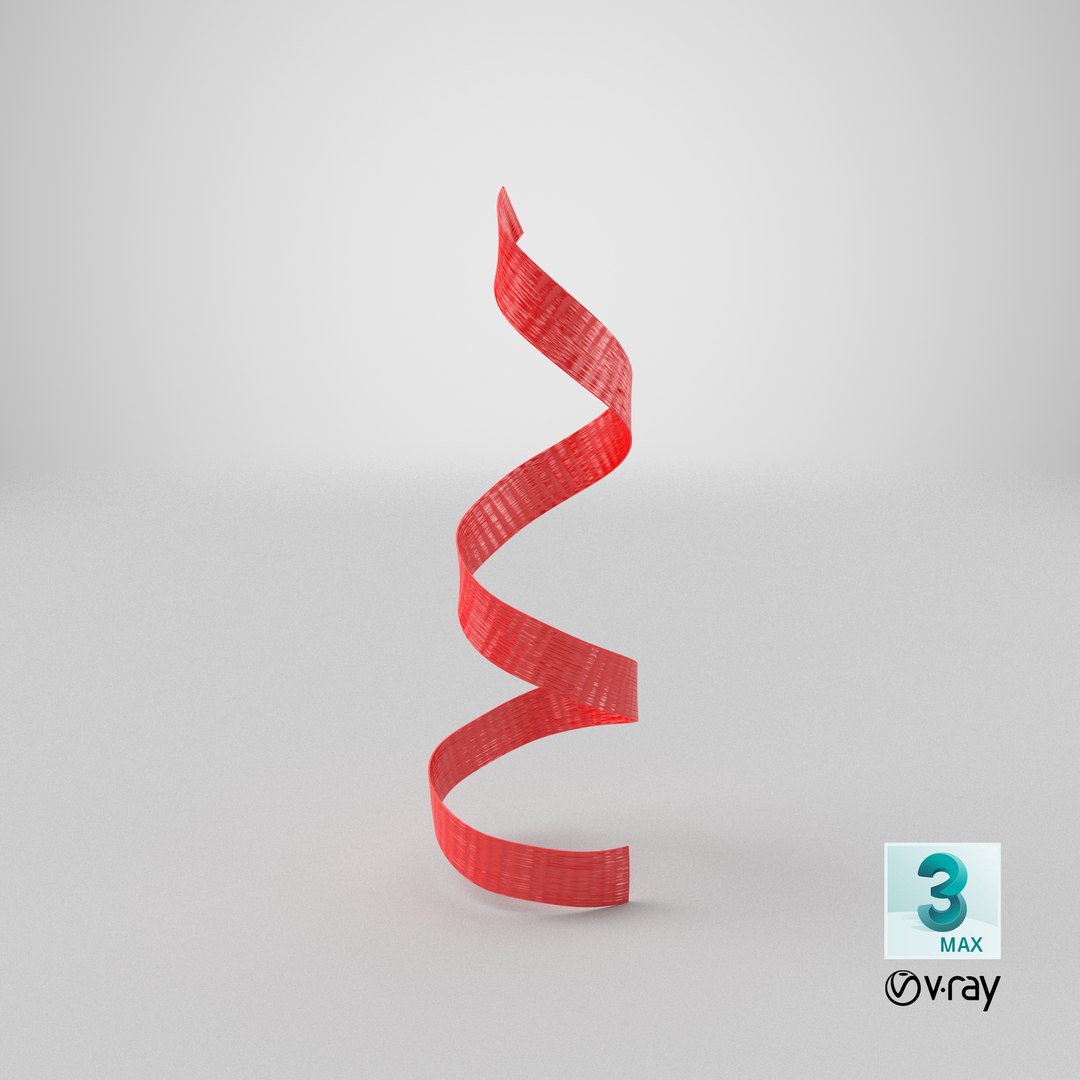 3D Curly Ribbon 03 - TurboSquid 1648892