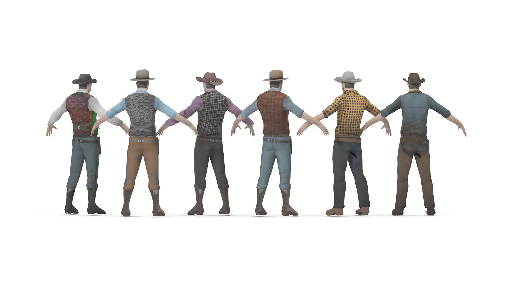 Cowboy Low Poly GameREADY 3D model https://p.turbosquid.com/ts-thumb/As/6cwUCd/0h/cowboylowpolygamereadyunity3d3dmodellowpolyriggedmaxobjmtl3dsfbxstlblend2/jpg/1691107478/1920x1080/fit_q87/24abd4a3072a8263df88ef9eb5d338be8af4d775/cowboylowpolygamereadyunity3d3dmodellowpolyriggedmaxobjmtl3dsfbxstlblend2.jpg