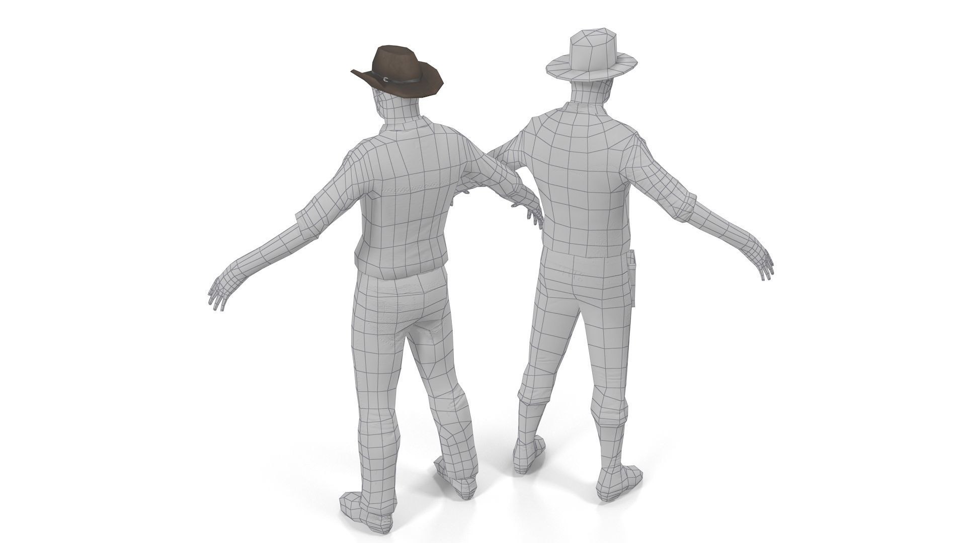 Cowboy Low Poly GameREADY 3D model https://p.turbosquid.com/ts-thumb/As/6cwUCd/Zn/cowboylowpolygamereadyunity3d3dmodellowpolyriggedmaxobjmtl3dsfbxstlblend4/jpg/1691107453/1920x1080/fit_q87/750ac5b54df02211829784cbc74bdf2f6115d131/cowboylowpolygamereadyunity3d3dmodellowpolyriggedmaxobjmtl3dsfbxstlblend4.jpg