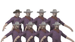 Cowboy Low Poly GameREADY