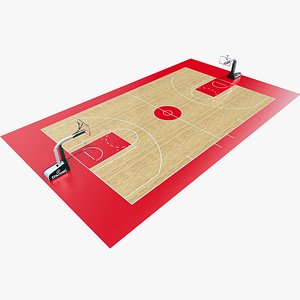 3D basketball court model