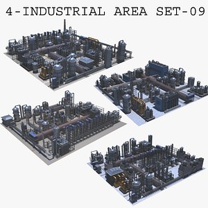 3D model 4-Industrial area set -09