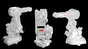 ABB IRB 140 Industrial Robotic Arm 3D Model High Detail