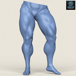 Muscular Man Leg Pose 03 3D model