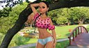 Naomi African Girl Roller Skater Rigged Character