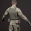 pistol soldier rigged realtime 3D