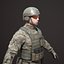 pistol soldier rigged realtime 3D