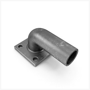 3D Square Flange Metal Armor With Pipe  PBR