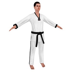 3D model female taekwondo woman