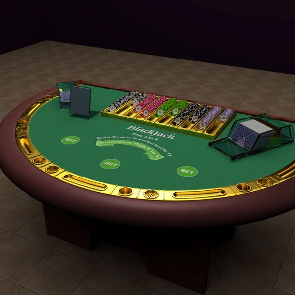 Blackjack-Tisch 3D-Modell TurboSquid 540650