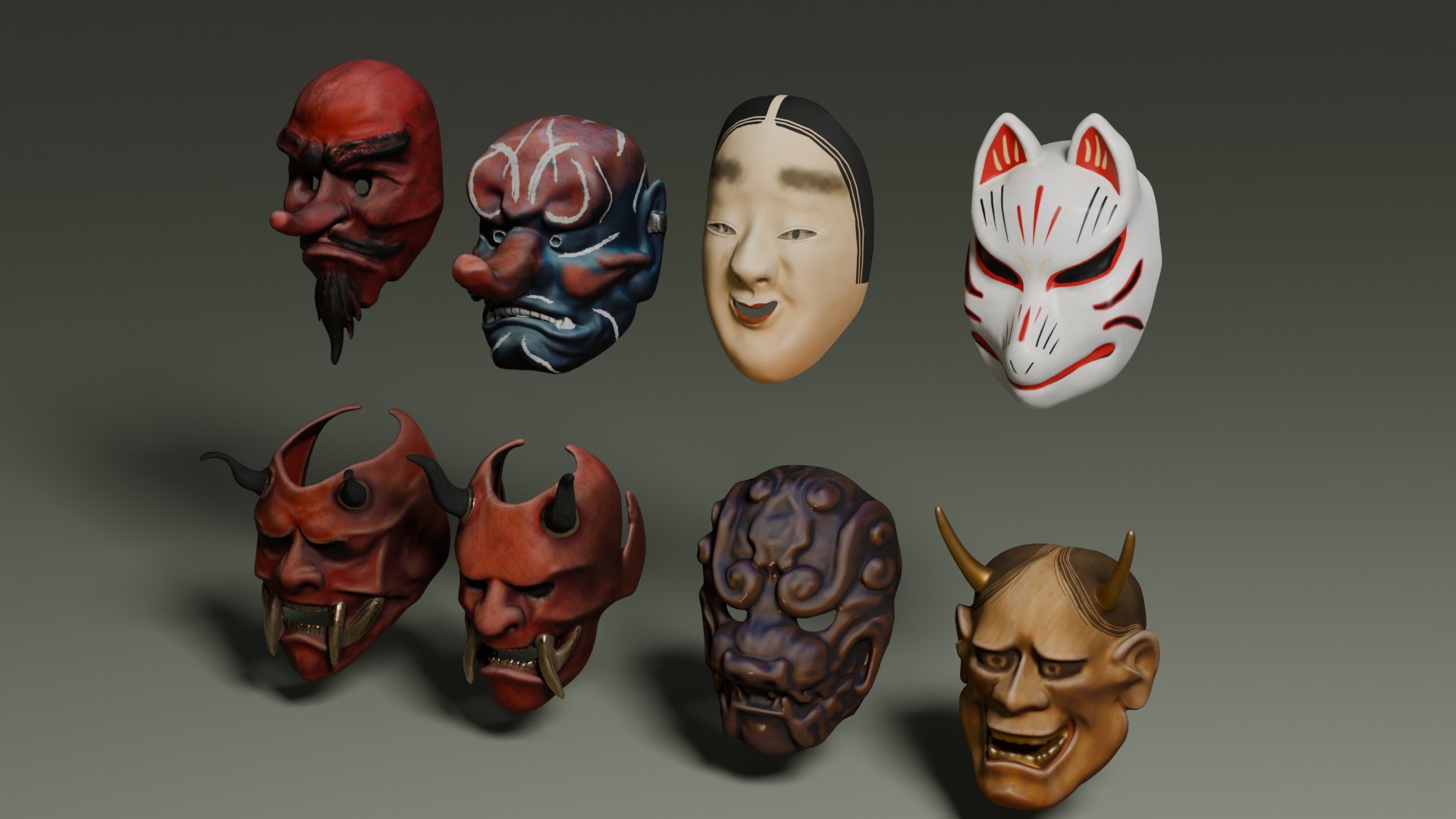 Japanese Masks 3D model https://p.turbosquid.com/ts-thumb/As/TJoc9C/6A/japanesemasks_61/jpg/1792341680/1920x1080/fit_q87/3df343cebd5d268c7c932f10e92ebff303b32655/japanesemasks_61.jpg