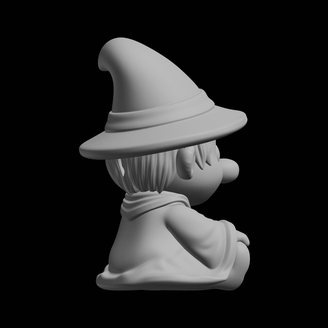 3D Chibi Wizard Figurine 3D Print Model Model - TurboSquid 2527563