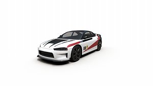 3D Low poly Sports Car X8 with 4K PBR Texture