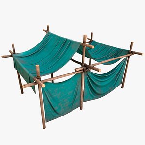 3D Large Trade Fair Tent Stalls Fair stand Bazaar model