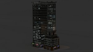 3D Cyberpunk Building