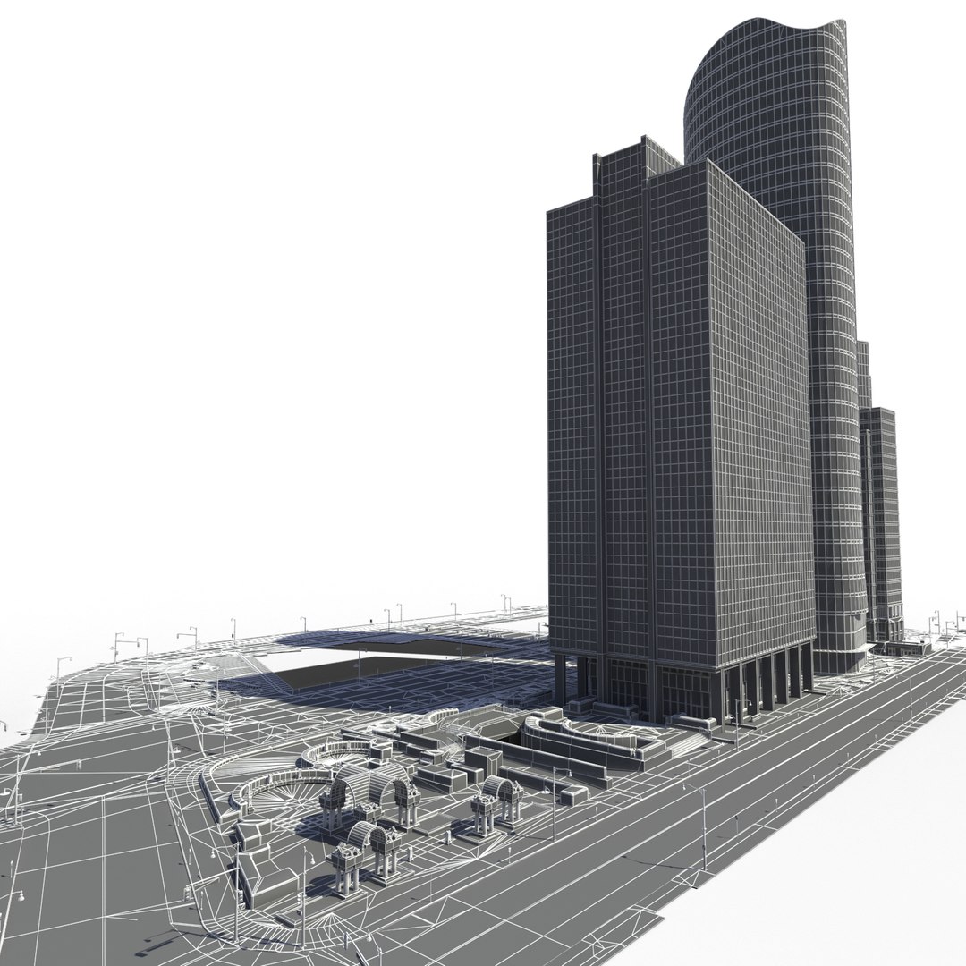 Block Office Buildings 2 Obj