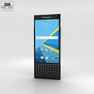 3D blackberry priv black