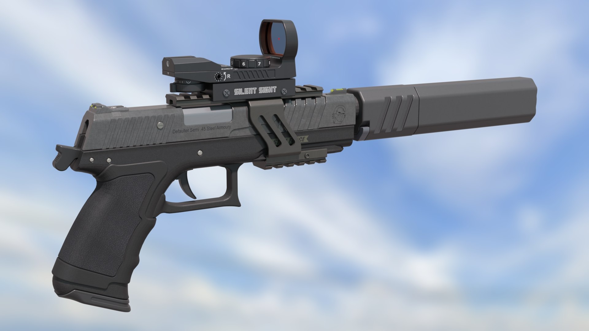 Pistol Semi auto Defaulter 45 model https://p.turbosquid.com/ts-thumb/As/oHaPpW/3s/preview11/jpg/1712809584/1920x1080/fit_q87/4e37f3746879c526ba268ddb645a0114955bb145/preview11.jpg