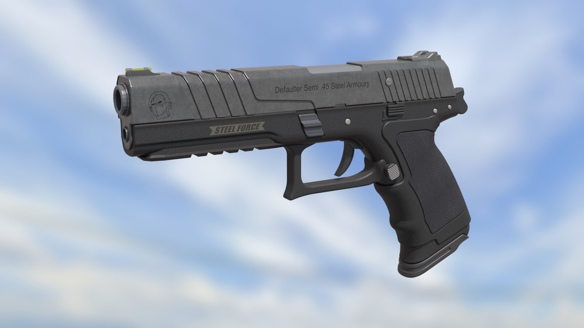 Pistol Semi auto Defaulter 45 model https://p.turbosquid.com/ts-thumb/As/oHaPpW/au/preview2/jpg/1712809564/1920x1080/fit_q87/6e8bc0344c9c3dfb0bbb2ba4ca28139dcaf9da83/preview2.jpg