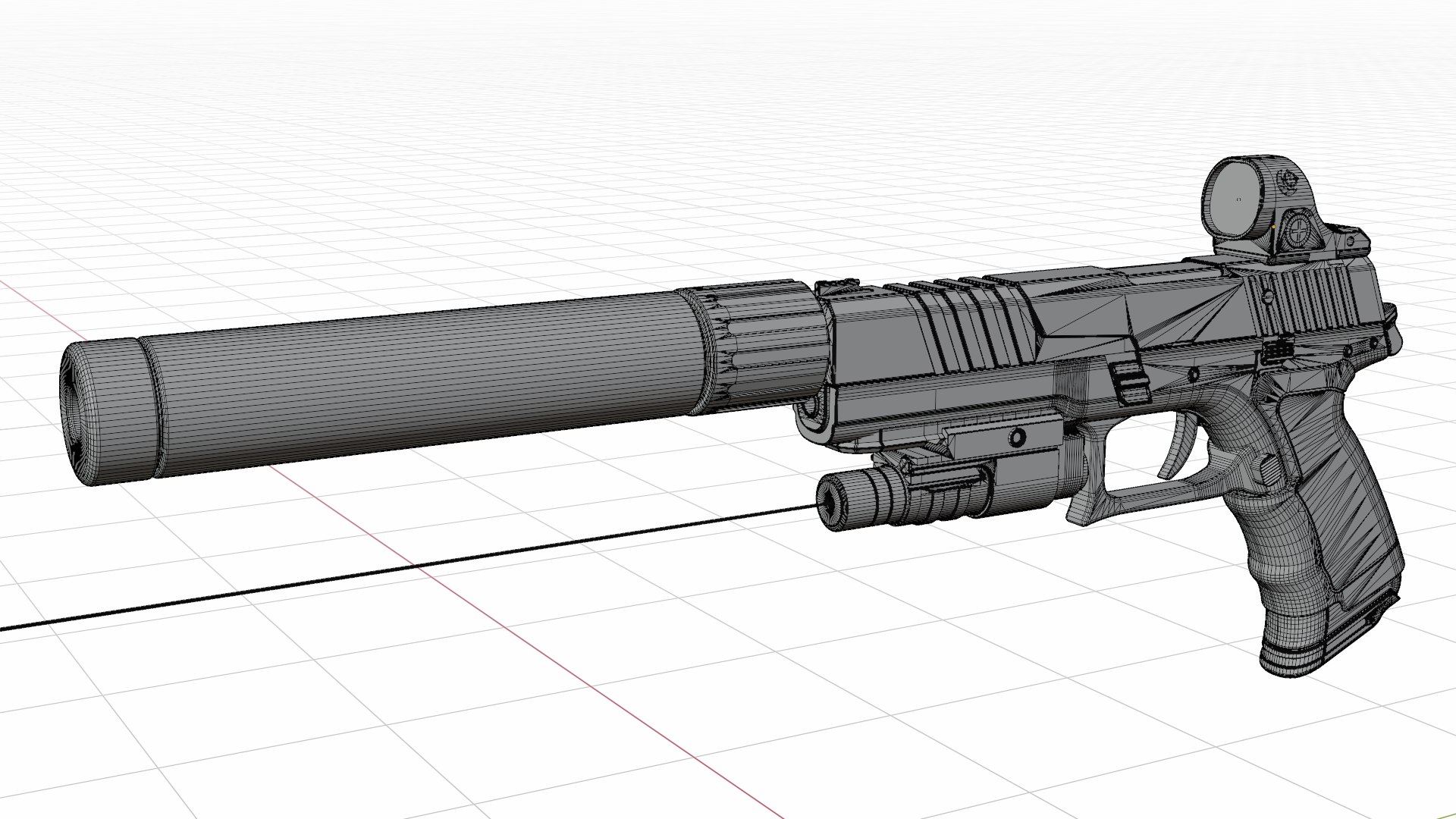 Pistol Semi auto Defaulter 45 model https://p.turbosquid.com/ts-thumb/As/oHaPpW/hm/wireframe1/png/1712809600/1920x1080/fit_q87/a4b6b0bfb32bd70fe0ad6ad978a076d267e540c2/wireframe1.jpg