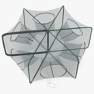 Fishing Net Cage Crab Catcher with 6 Entrances