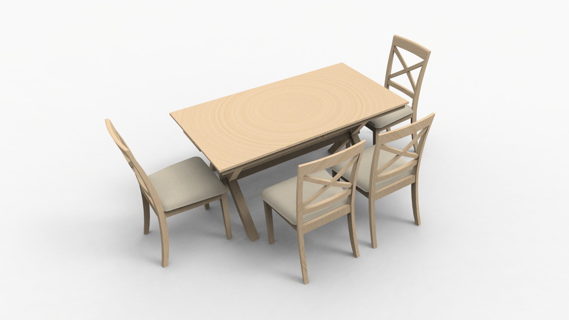 3D Model Dining Table Set 06 - TurboSquid 2189769