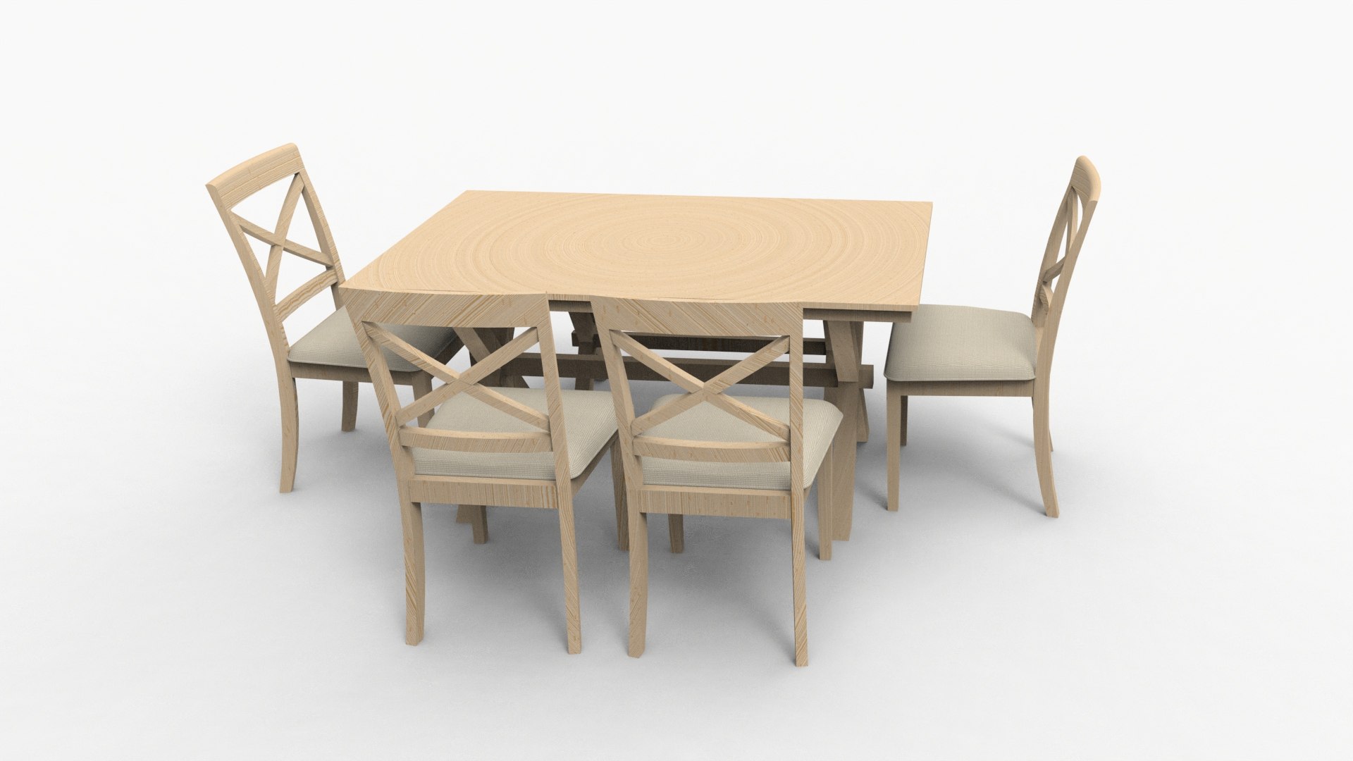 3D Model Dining Table Set 06 - TurboSquid 2189769