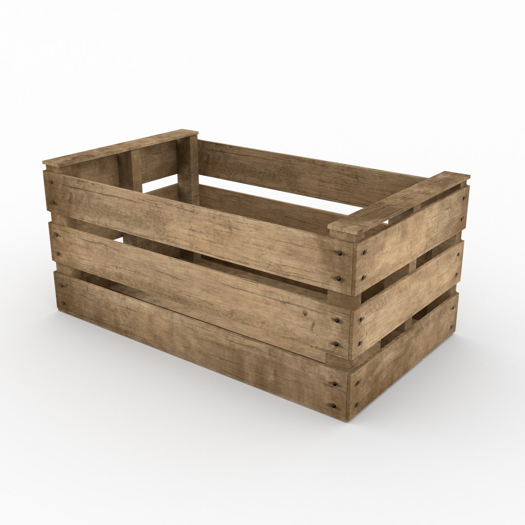 3D Wood Box Model - TurboSquid 2156204
