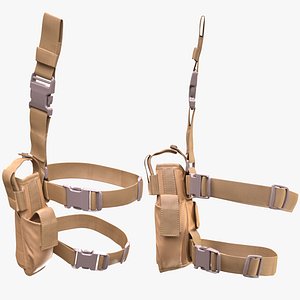 3D model Tactical Holster 18 - All MH Bodies  UE5 Skeletons - Rigged