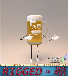 3D beer glass model