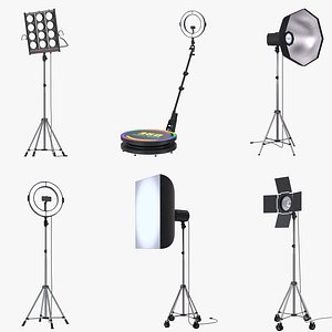 Photo Studio Light Collection 3D model